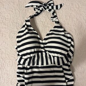 Motherhood Maternity Striped Swimsuit